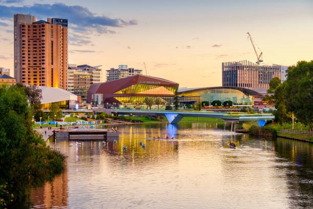 View of Adelaide from footbridge