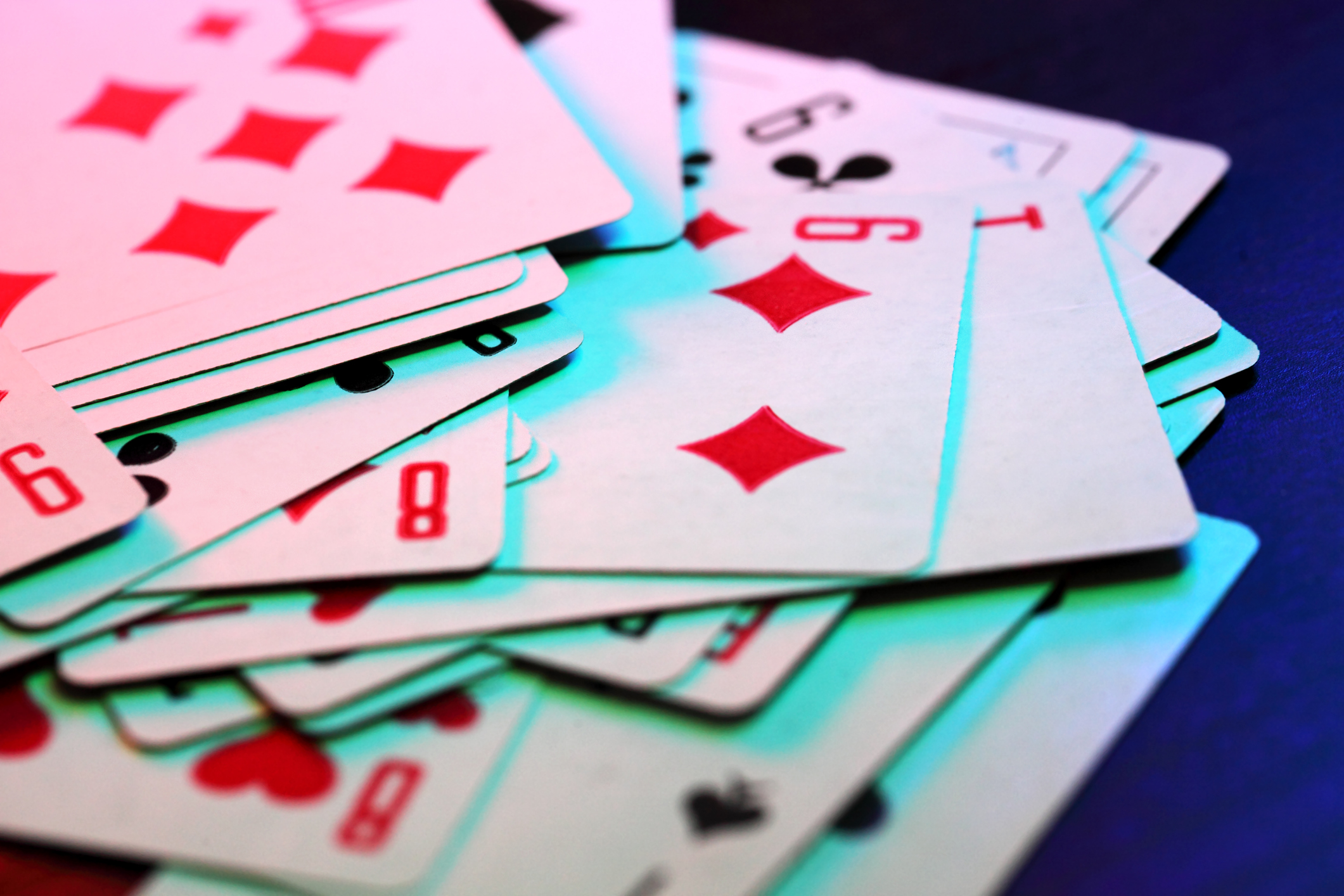 Jumbled deck of playing cards