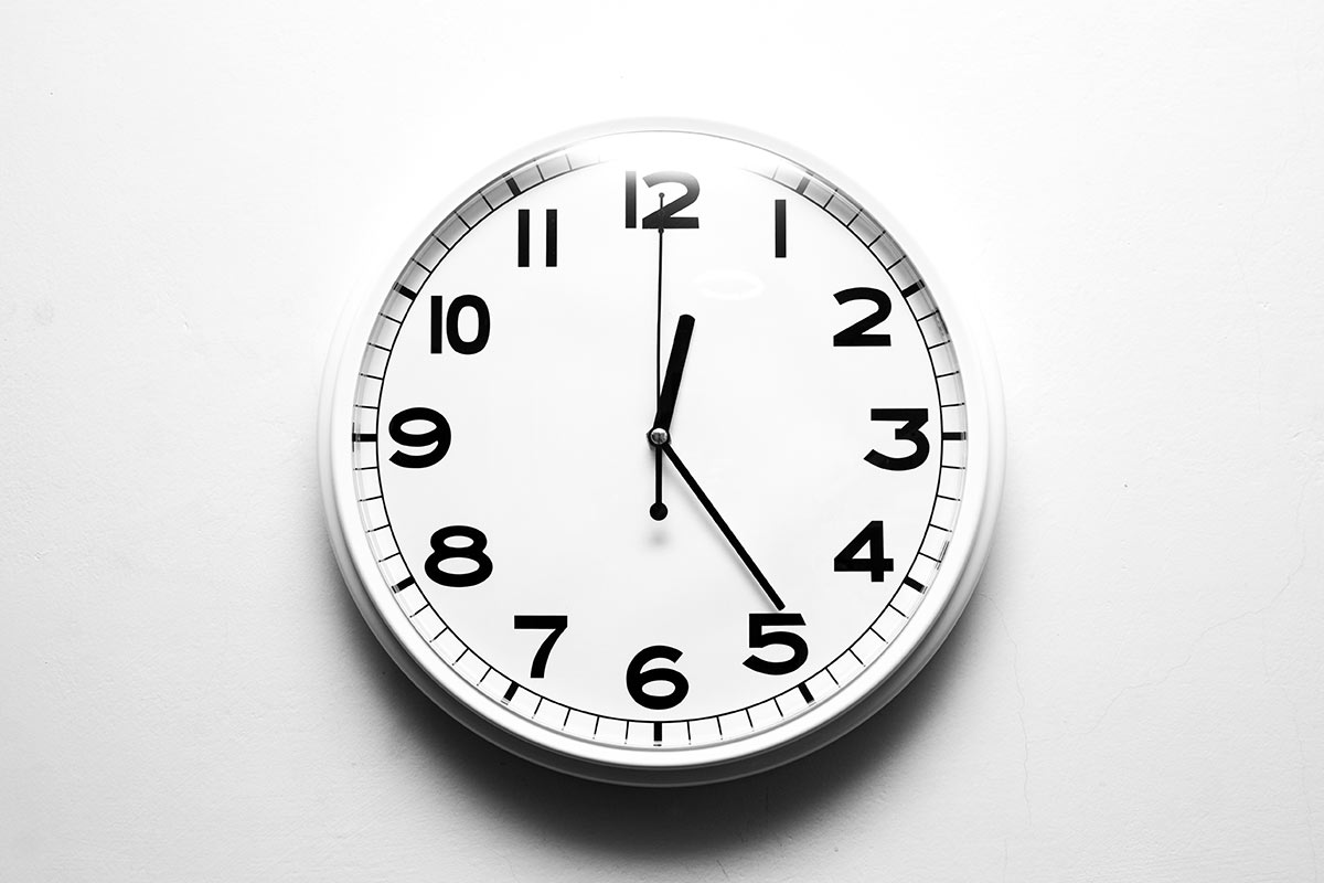 clock on office wall